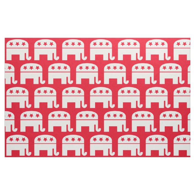Election 2020 Republican Symbol Elephant Fabric (Fat Quarter)