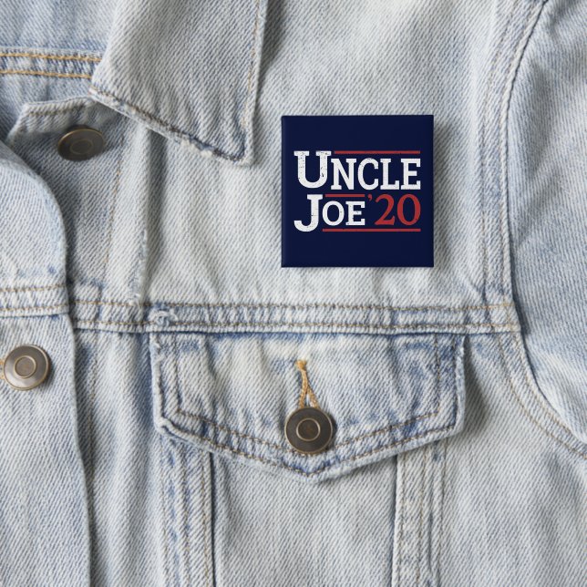 Election 2020 - Uncle Joe 2 Inch Square Button (In Situ)