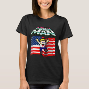 Election 2024 American Flag Mega Man Funny Preside T-Shirt