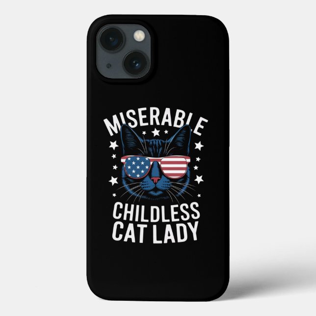 Election 2024 Childless Cat Lady Feminist Voting  Case-Mate iPhone Case (Back)