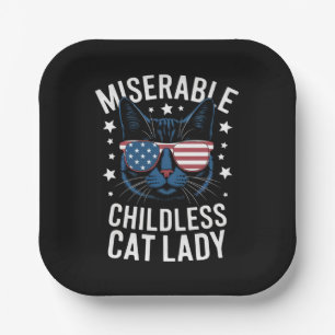 Election 2024 Childless Cat Lady Feminist Voting Paper Plate