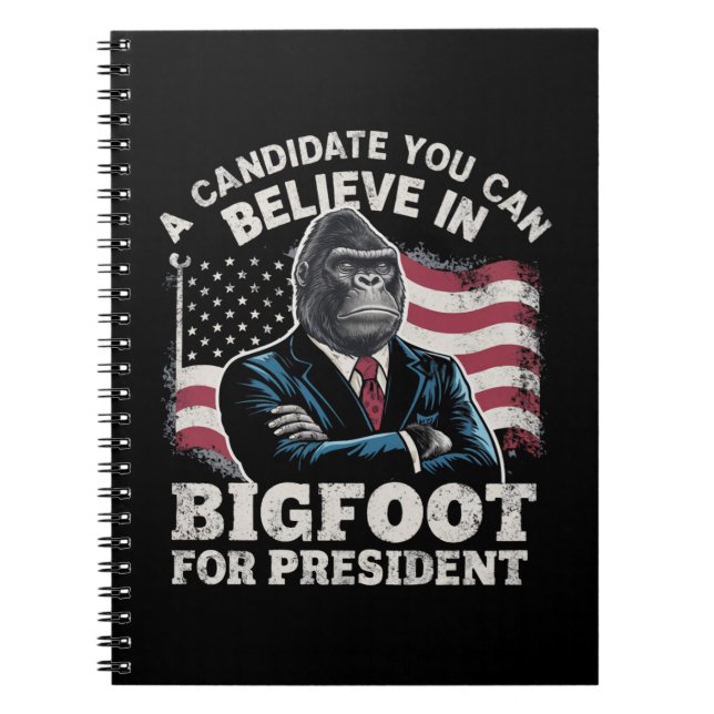 Election 2024 Funny Vote Sasquatch USA Notebook (Front)