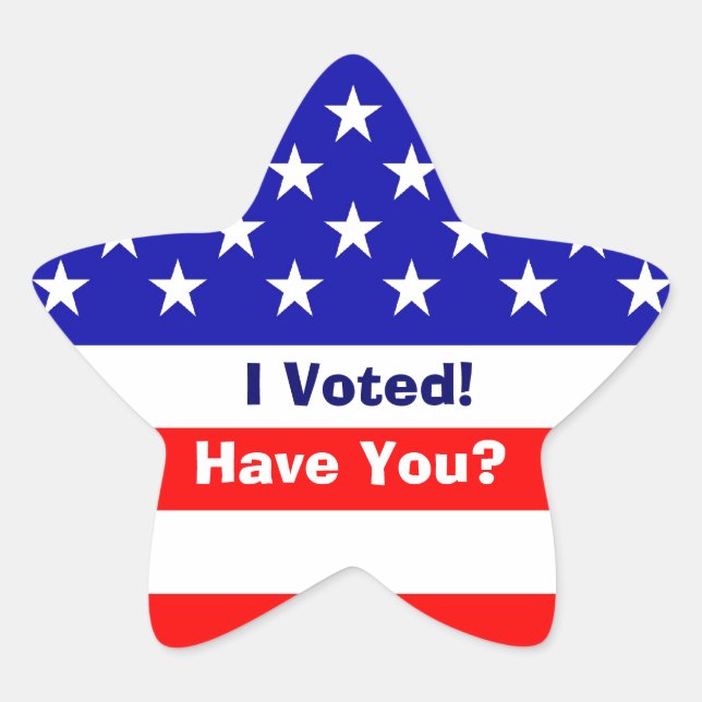 Election American Flag Star Stickers (Front)