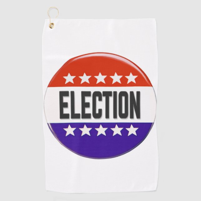 Election Button Golf Towel (Front)