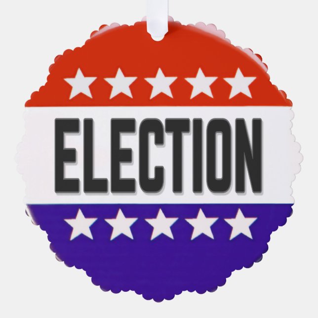 Election Button Ornament Card (Front)