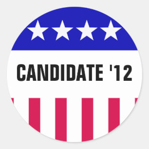 Election Campaign Classic Round Sticker