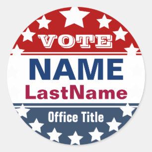 Election Campaign Classic Round Sticker