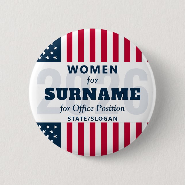 Election Campaign Pin: Group for Candidate Support 2 Inch Round Button (Front)