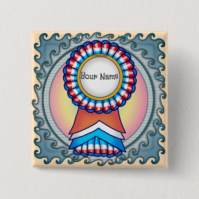 Election Campaign Ribbon  2 Inch Square Button (Front)