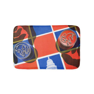 Election Chequerboard Bath Mat