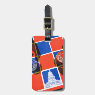 Election Chequerboard Luggage Tag
