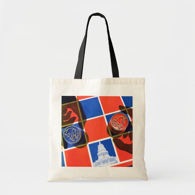 Election Chequerboard Tote Bag (Front)