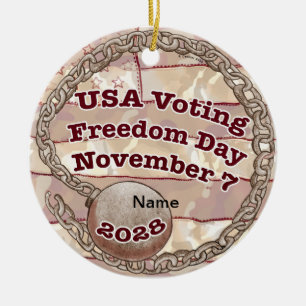 Election Day Ceramic Ornament