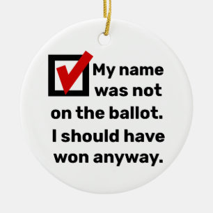 Election Humor 2024 Ceramic Ornament