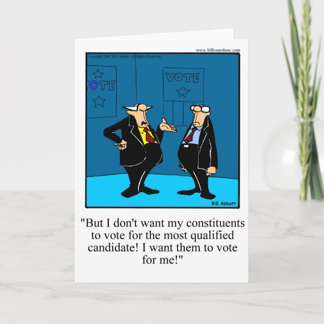 Election Humour Greeting Card (Front)