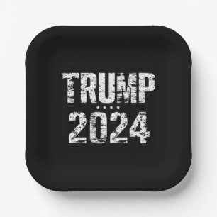 Election Keep America Great Trump 2024  Paper Plate