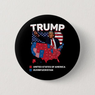 Election Map 2024 United States Of America Dumbist 2 Inch Round Button