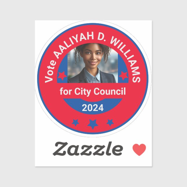 Election Photo Campaign Template Custom-Cut Vinyl  (Sheet)