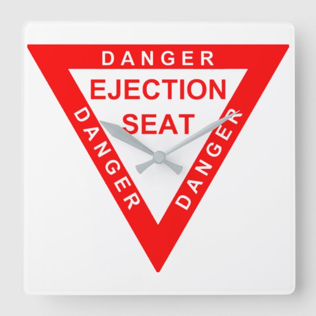 ELECTION SEAT DANGER SQUARE WALL CLOCK (Front)