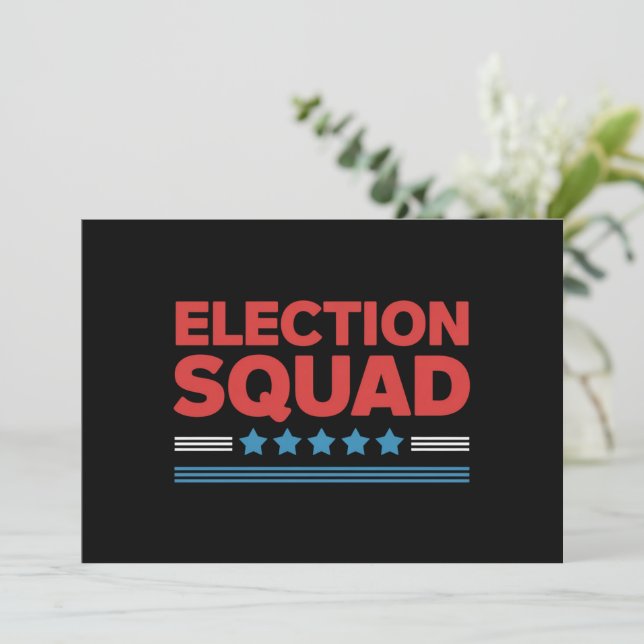 Election Squad 2024 Election Democrat Republican  Invitation (Standing Front)