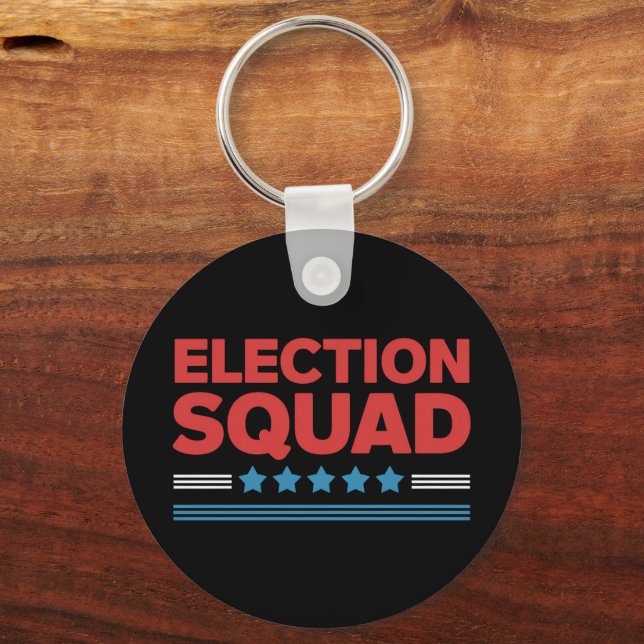 Election Squad 2024 Election Democrat Republican  Keychain (Front)