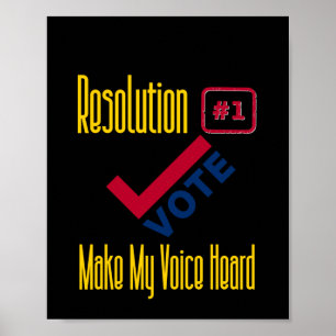 Election Usa - Voting - Voice Heard Sticker Poster