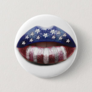 Election Vote President American USA Women lips 2 Inch Round Button