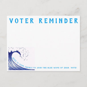 Election Voter Reminder. Postcard