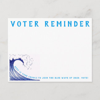 Election Voter Reminder. Postcard