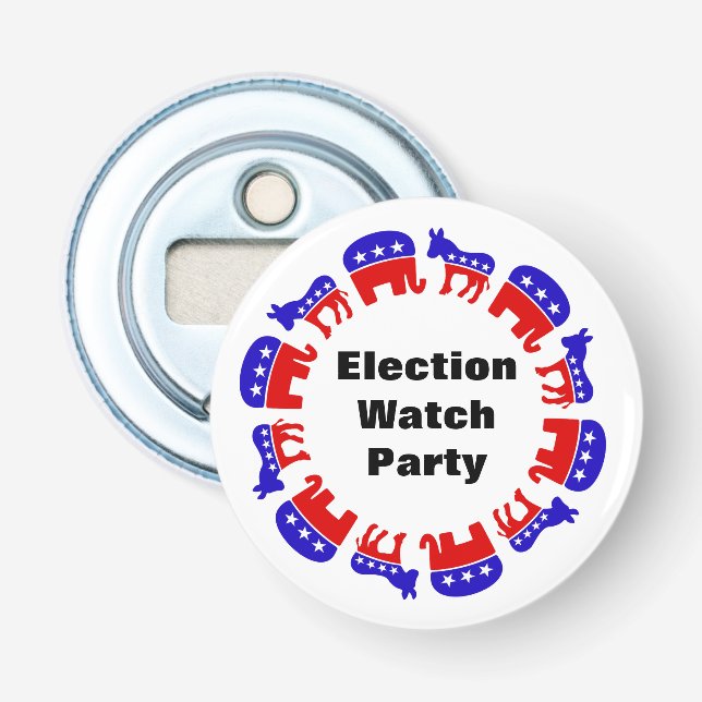 Election Watch Party Bottle Opener (Front)