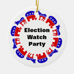 Election Watch Party Ceramic Ornament