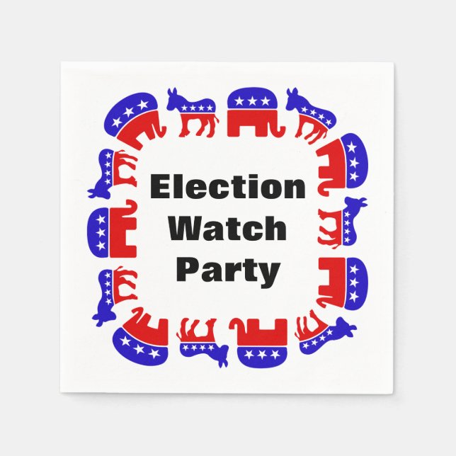Election Watch Party Napkin (Front)