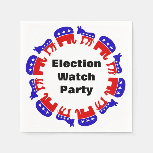 Election Watch Party Napkin (Front)