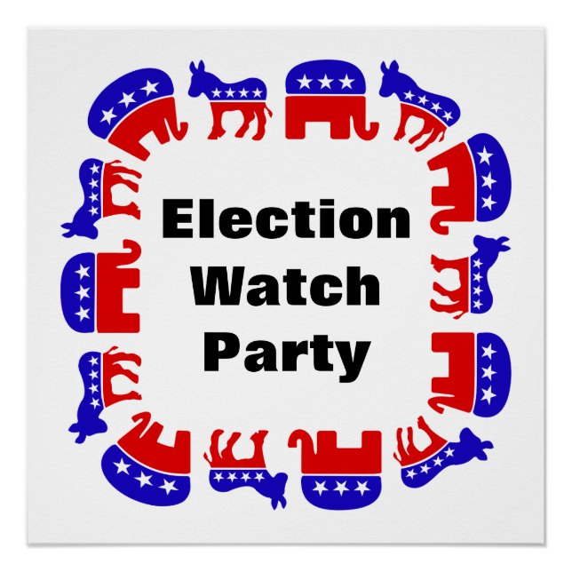 Election Watch Party Poster (Front)