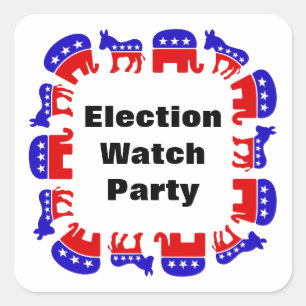 Election Watch Party Square Sticker