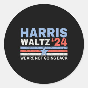 Elections Harris Waltz 2024 Kamala Harris Tim Walt Classic Round Sticker