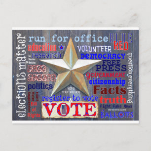 Elections Matter Vote Blue Beach Song™ Postcard