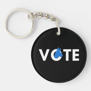 Elections - Vote Democrat II Keychain