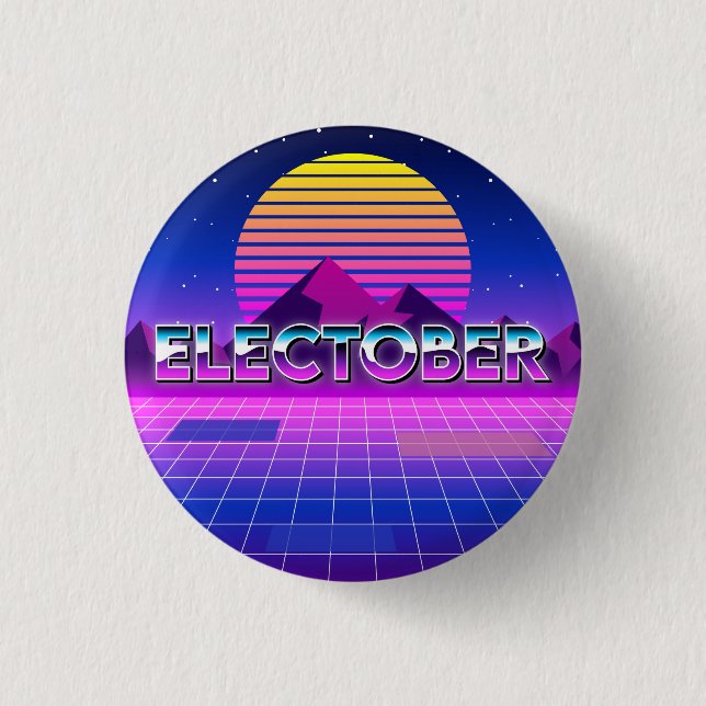 ELECTOBER 24 LOGO 1 INCH ROUND BUTTON (Front)