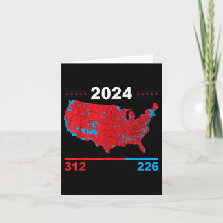 Electoral Map Trump 312 Red 2024 Election Results  Card