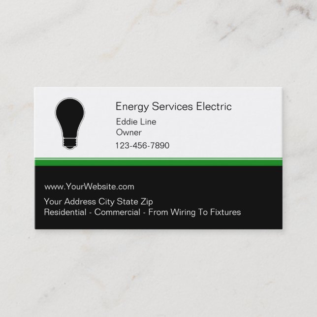 Electrian Business Cards (Front)