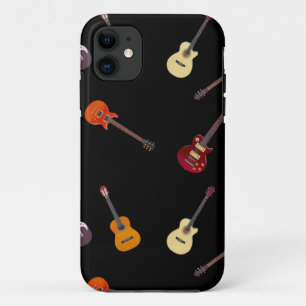 Electric & Acoustic Guitar Collage iPhone 11 Case