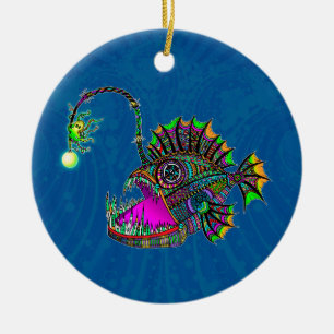 Electric Angler Fish Ceramic Ornament