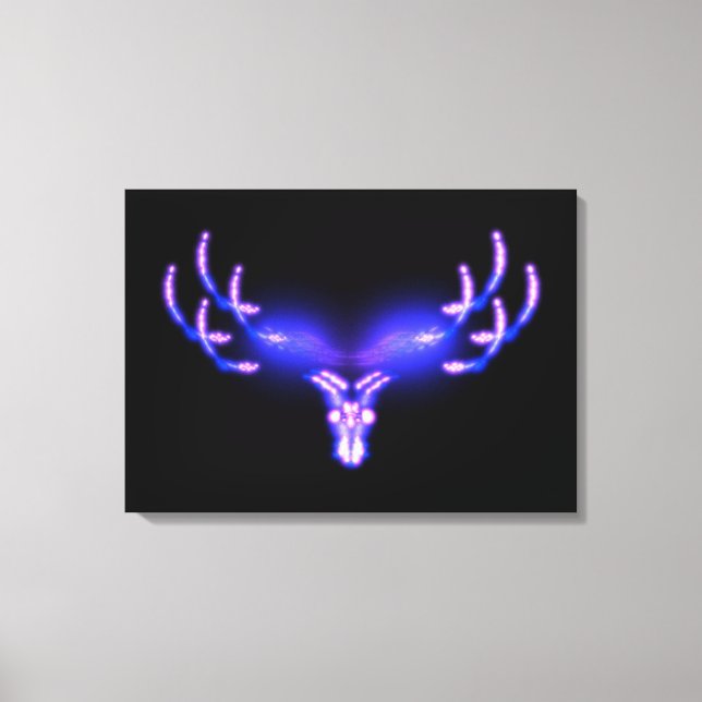 Electric Antlers Canvas Print (Front)
