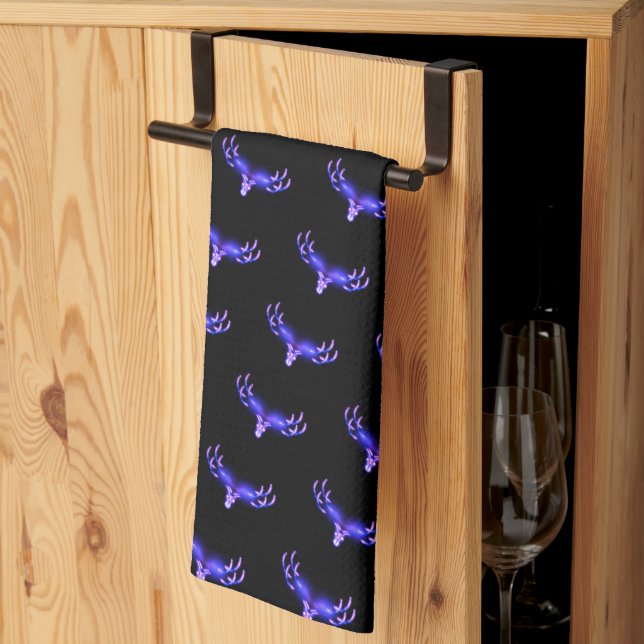 Electric Antlers Kitchen Towel (Thirds Fold)
