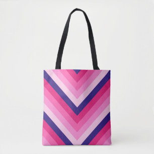 Electric Berries Chevron Tote Bag