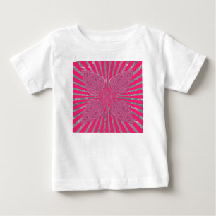 Electric Bloom Wings: A Vividly Edgy & Beautiful Baby T-Shirt