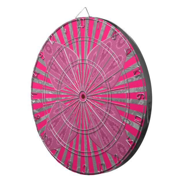 Electric Bloom Wings: A Vividly Edgy & Beautiful Dartboard (Front Right)