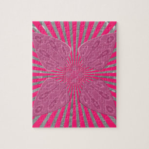 Electric Bloom Wings: A Vividly Edgy & Beautiful Jigsaw Puzzle