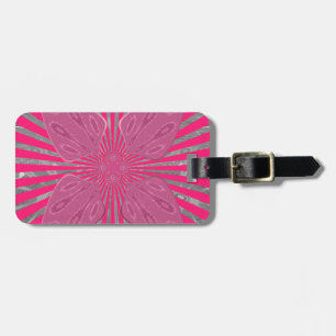 Electric Bloom Wings: A Vividly Edgy & Beautiful Luggage Tag